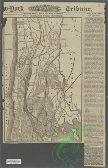 antique_maps-03345 - 3537-''What Annexation Would Accomplish.'' (article and map on the annexation of the Bronx area by the city of New York)