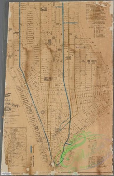 antique_maps-03465 - 3959-Map of New York City south of 135th street  -  showing new arrangement, docks, piers, and water frontage, also soundings and former water line, street
