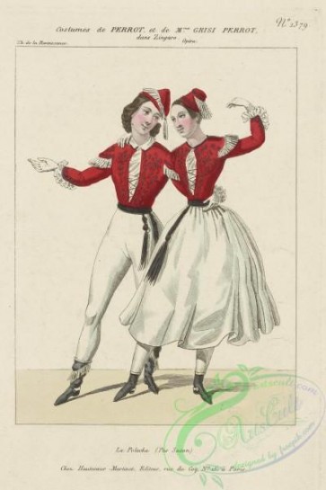 dances-00630 - 1762-Costumes de Perrot et de Mme, Grisi Perrot dans Zingaro,Additional Zingaro