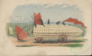 ephemera_advertising_trading_cards-00156 - 0156-Corn as cart, Butterflies, ants [3000x1808]