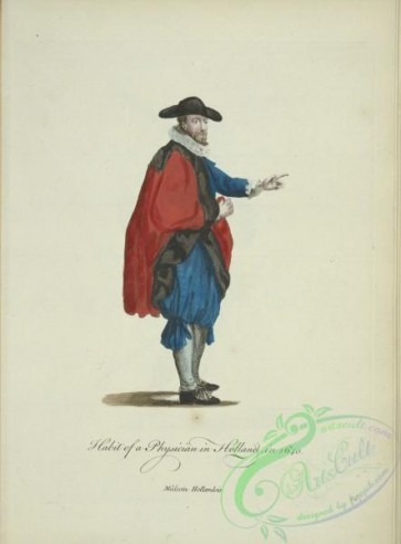fashion-00908 - 150-Habit of a physician in Holland in 1640, Medecin Hollandois