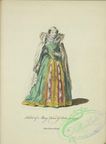 fashion-00974 - 216-Habit of Mary Queen of Scots in 1570, Marie reine d'Ecosse