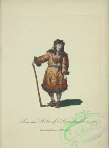 fashion-01053 - 301-Summer habit of a Kamtchadal in 1768, Kamtchadal dans son habit d'Ete