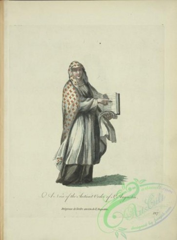 fashion-01134 - 385-A nun of the antient(sic) Order of St, Augustin, Religieuse de l'ordre ancien de St, Augustin