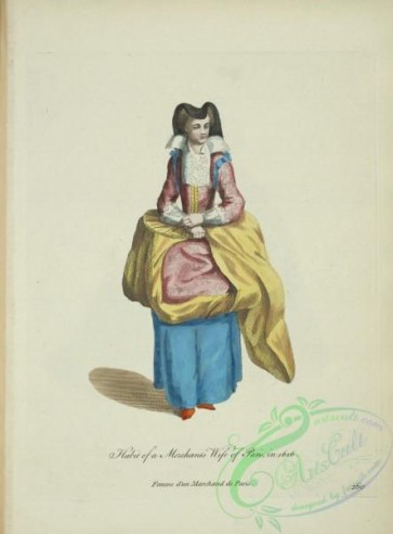 fashion-01167 - 418-Habit of a merchant's wife of Paris in 1626, Femme d'un marchand de Paris