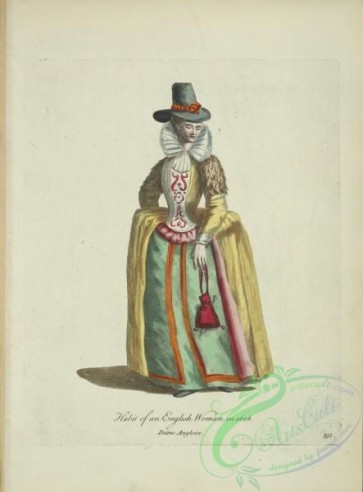 fashion-01198 - 449-Habit of and English woman in 1626, Dame Angloise