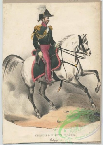 military_fashion-01066 - 106394-Belgium, 1830-1831-Colonel d'etat major. (Belgique)