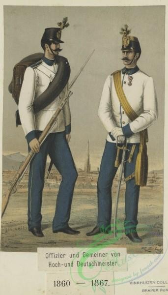 military_fashion-03045 - 104998-Austria, 1861-1866-Offizier und Gemeiner von Hoch- und Deutschmeister. 1860-1867