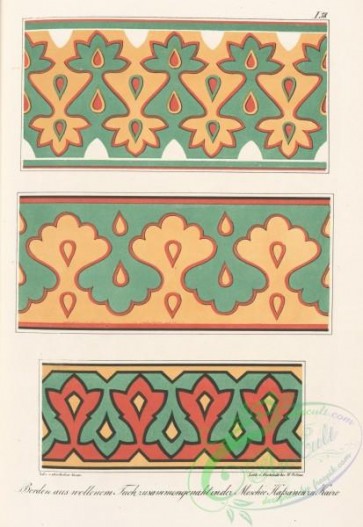 ornaments-00039 - 040-Borden aus wollenem Tuch zusammengenaht in der Moschee Hassanin zu Kairo