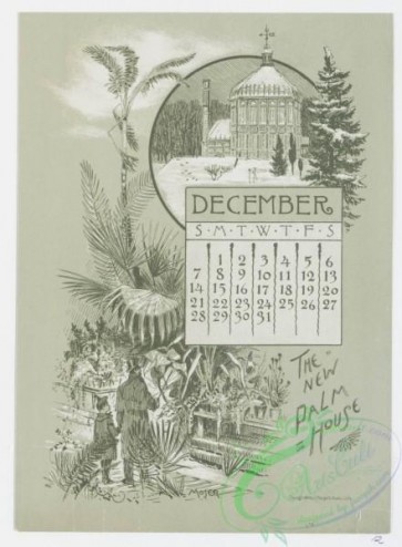 prang_calendars-00034 - 0966-Baltimore Calendar-July, Washington Monument, Barye Lion, August, Eutaw Place, Some Old Houses, Corner of German and Liberty Streets, September, F 108423