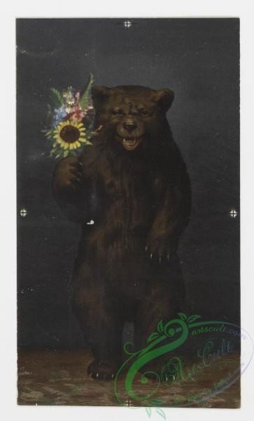 prang_cards_animals-00024 - 0145-Christmas cards depicting animals-owls, bears, cats, and dogs 101928