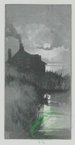 prang_cards_black-and-white-00652 - 1503-(A calendar and trade cards depicting eggs, landscapes and a house with a chimney.) 102111