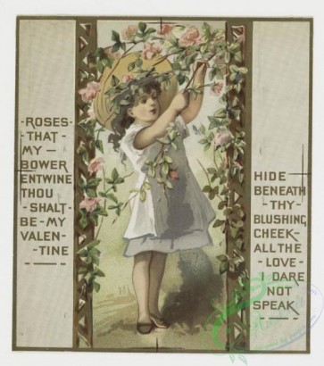 prang_cards_kids-00032 - 0265-Birthday and Valentine cards with text, depicting children, flowers, dew drops, tears, an umbrella, a trellis, a basket and a decorative design 104432