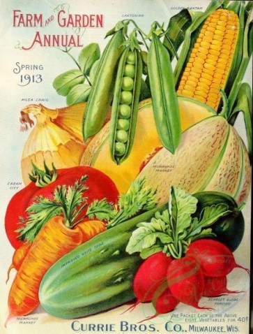 seeds_catalogs-00252 - 031-Harvest, Pea, Corn, Cucumber, Tomato, Radish, Onion, Muskmelon [2607x3426]