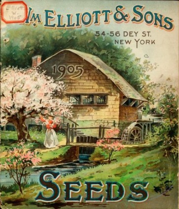 seeds_catalogs-08156 - 001-House, River, Water Mill, Spring
