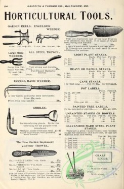 agricultural_implements-00099 - black-and-white Weeder, Reel, Trowel, Dibbles