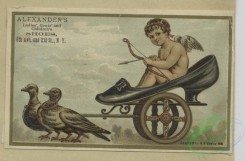 angels-00024 - 1629-Trade cards depicting painting palettes, dogs, birds, cats, frogs, angels, shoes, fishing and a woman in a hat.102687 [2007x1322]