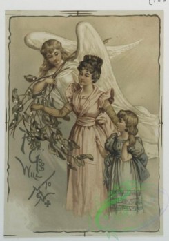 angels-00105 - 595-Christmas and New Year cards depicting rural landscapes, mothers with daughters, an angel.106863 [1375x1960]
