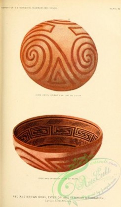 crockery-00105 - 011-Red and Brown Bowl, exterior and Interior Decoration