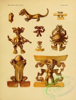 crockery-00203 - Gold images, Realistic jaguar figurine, Human figurine, animal figurine