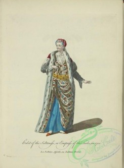 fashion-00768 - 007-Habit of the sultaness, or empress of the Turks in 100, La sultane Asseki ou Sultane reine