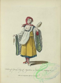 fashion-00812 - 051-Habit of a young lady of Argentiera and island in the Archipelago in 1700, Fille de l'Argentiere Isle de l'Archipel