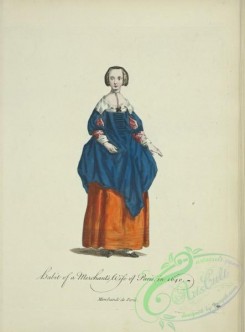 fashion-00901 - 143-Habit of a merchant's wife of Paris in 1640, Merchade de Paris