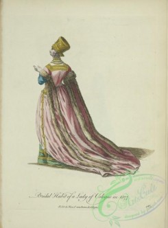 fashion-00933 - 175-Bridal habit of a lady of Cologne in 1577, Habit de noce d'une dame de Cologne