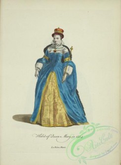 fashion-00970 - 212-Habit of Queen Mary in 1554, La reine Marie