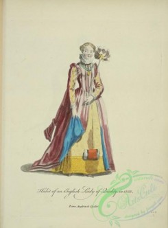 fashion-00982 - 224-Habit of an English lady of quality in 1588, Dame Angloise de qualite