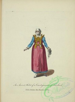 fashion-01114 - 362-An ancient habit of a countrywoman of Friesland, Parure ancienne d'une paysanne de Frise
