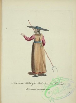 fashion-01115 - 363-An ancient habit of a maid servant in Friesland, Parure ancienne d'une servante de Frise