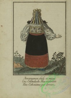fashion-01660 - 039-Finskie narody-Estlandskaia baba s tyla,Additional Finnish peoples, Estonian woman, rear view