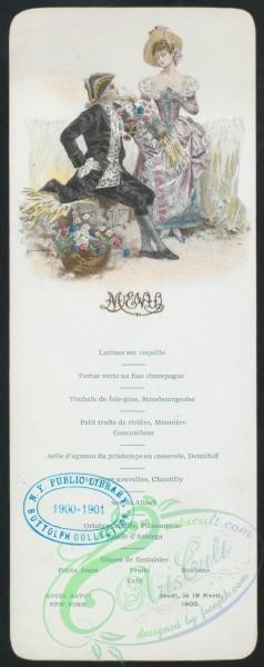 menu-01399 - 01321-Romantic, Woman, Man in hat, Basket with flowers
