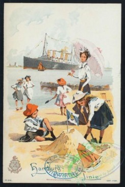 menu-01797 - 01716-Children, mother woman, Sand, Playing, Steamship