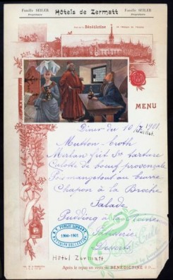 menu-01883 - 01973-handwritten text, Eastern people in national clothes, woman, old men, Frame