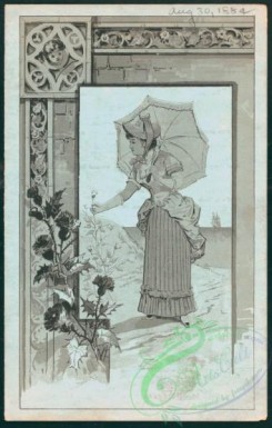 menu-02745 - 02839-Woman with umbrella, Thistle, Stone frame