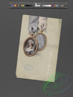menu-03465 - 03559-Oval frames, medals, woman portrait, logo, ribbon