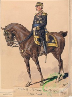 military_fashion-00059 - 101192-Mexico, 1868-1906-Il presidente Porfirio Diaz (Gen. di Divisione), 1890. Piccola tenuta