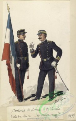 military_fashion-00066 - 101199-Mexico, 1868-1906-Fanteria di Linea, gr. tenuta. Porta bandiera