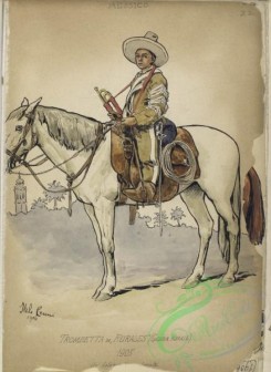 military_fashion-00071 - 101204-Mexico, 1868-1906-Trombetta di ''rurales'' (guaria rurale), 1905