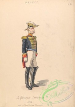 military_fashion-00086 - 101234-Mexico, 1826-1862-Il generale Sagagozza. 1862. dall'''Illustration francaise''