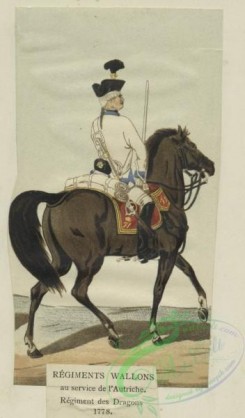 military_fashion-00803 - 100949-Belgium, 1380-1782-Regiments wallons au service de l'Autriche. Regiment des dragons 1778