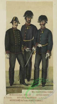 military_fashion-02748 - 104674-Austria, 1867-1895-Mil.-Bauverwaltungs Offic.-Corps. - Mil.-Unt.-Intendant. Officier (in Parade). Der Local-Behorden (in Parade). Heeresanstalt o. des Armeestandes