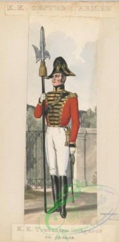 military_fashion-03125 - 105080-Austria, 1848-K.K. Oestere. Armee, K.K. Trabanten-Leibgarde en Parade