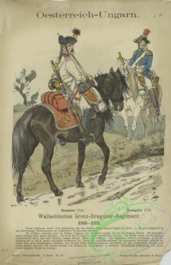 military_fashion-03289 - 105278-Austria, 1760-1770-Oesterreich-Ungarn. Wallachisches Grenz-Dragoner-Regiment - Dragoner, 1763, Trompeter, 1770