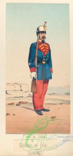 military_fashion-03875 - 104045-Spain, 1862-Isla de Cuba. Soldado (de gala). 1862