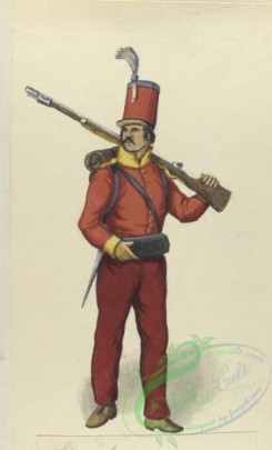 military_fashion-04036 - 104335-Spain, 1830-1835-Chapel gorris. Konigliche leichte Infanterie, Freicorps aus Biscaya. 1835