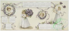 prang_calendars-00080 - 1176-(A calendar of 1894 and Christmas cards-'my lady of spring,' 'whispers of spring,' depicting purple flowers, ribbon, girls, wreaths and spring land 100649