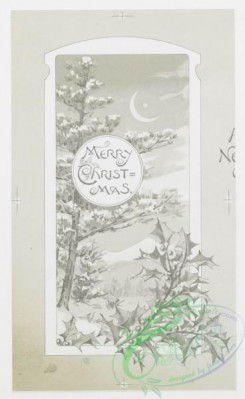 prang_cards_black-and-white-00038 - 0238-Christmas and New Year cards depicting owls, cats, rabbits, pigs, ducks, painters' palates, and snow-covered landscapes 104220